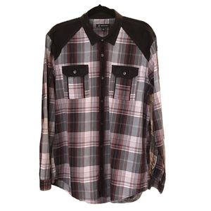 Men’s INC International Concepts Long Sleeve Plaid Button Down